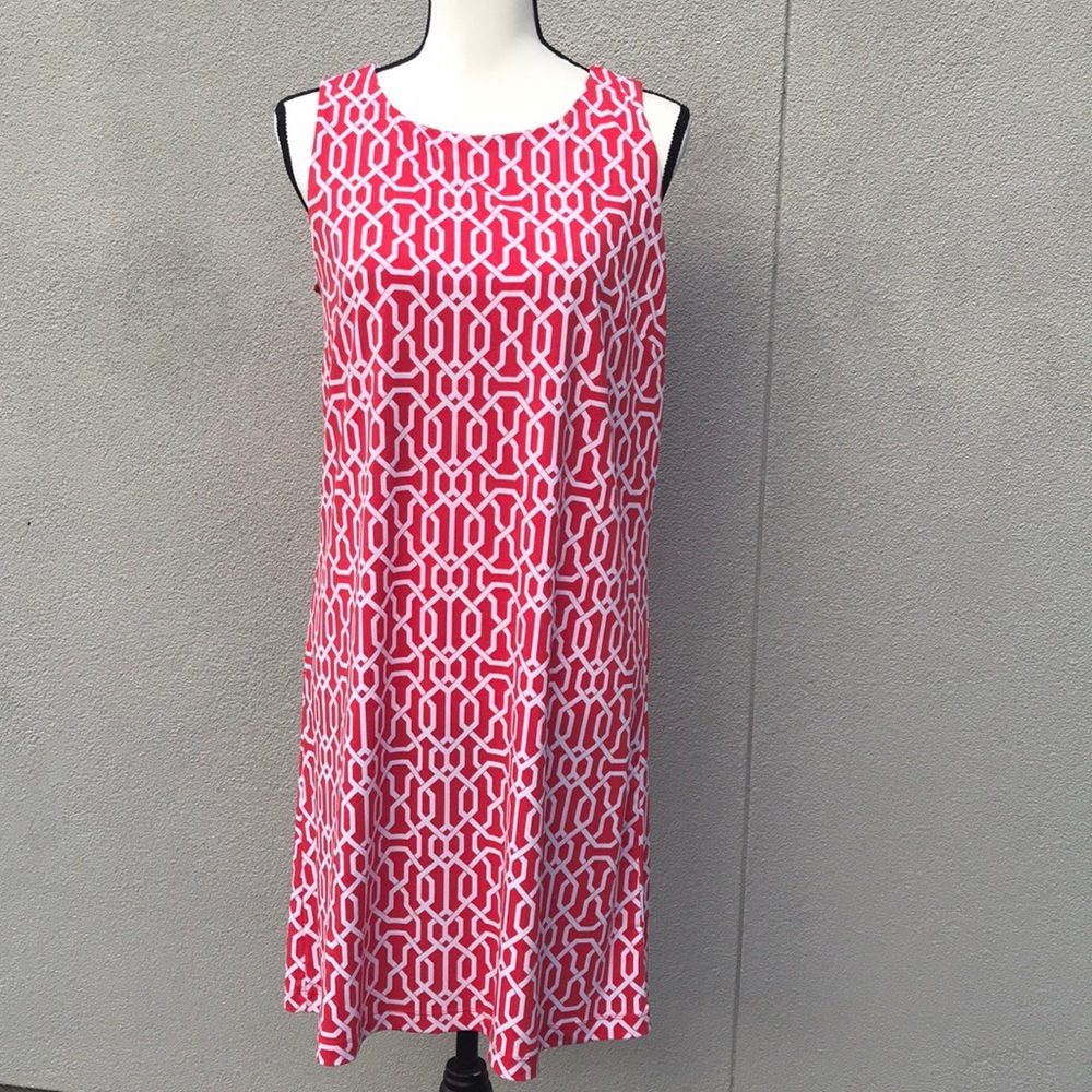 George dress red and white medium